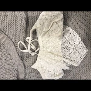 Super cute white bathing suit top